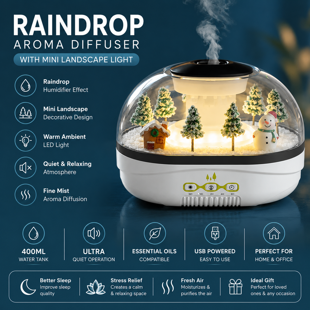 Raindrop Aroma Diffuser & Humidifier