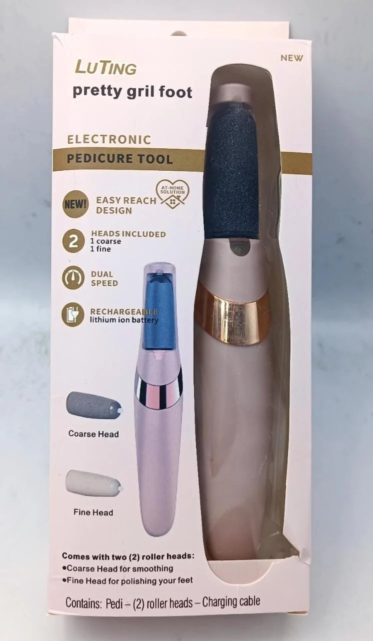 Electric Pedicure Foot File Callus Remover | Rechargeable Waterproof Foot Care Device for Smooth Soft Heels