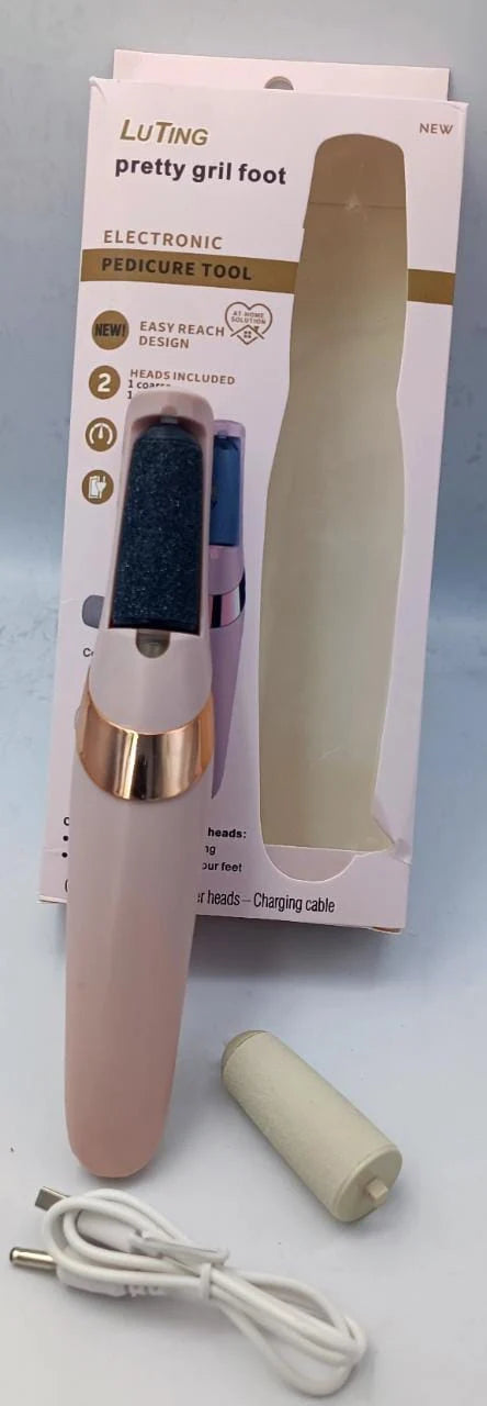 Electric Pedicure Foot File Callus Remover | Rechargeable Waterproof Foot Care Device for Smooth Soft Heels