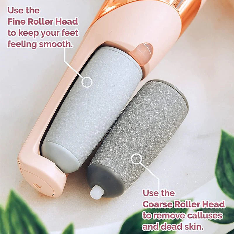 Electric Pedicure Foot File Callus Remover | Rechargeable Waterproof Foot Care Device for Smooth Soft Heels